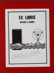 Sir Arthur C. Clarke podepsaná Ex-Libris britský autor science fiction a vynálezce - náhled
