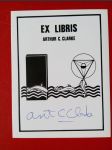 Sir Arthur C. Clarke podepsaná Ex-Libris britský autor science fiction a vynálezce - náhled