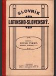 Slovník Latinsko - Slovenský - náhled