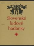 Slovenské ľudové hádanky - náhled