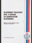 Slovenský politický exil v zápase za samostatné Slovensko - náhled