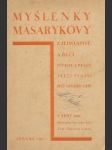 Myšlenky Masarykovy z jeho spisů a řečí. - náhled