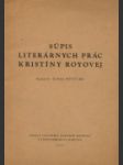 Súpis literárnych prác Kristíny Royovej - náhled