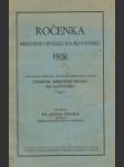 Ročenka Misijného Spolku na Slovensku 1938 - náhled