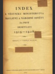 Index k věstníku Ministerstva školství a národní osvěty - náhled