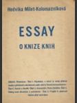 Essay o knize knih - náhled