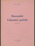 Slovenská ľúbostná poézia - náhled