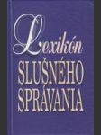 Lexikón slušného správania - náhled