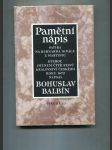 Pamětní nápis (Satira na Bernarda Ignáce z Martinic, kterou jménem čtyř stavů Království českého roku 1672 napsal Bohuslav Balbín) - náhled