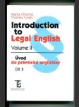 Introduction to Legal English Volume II / Úvod do právnické angličtiny díl II. - náhled