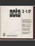 Acta, ročník 1, číslo 3-4, rok 1987 - náhled
