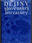 Dejiny slovenskej literatúry - náhled