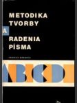 Metodika tvorby a radenia písma - náhled