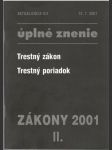 Zákony 2001 II. úplné znenie - náhled