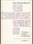 Vznik Československé republiky 1918: Programy, projety, předpoklady - náhled