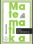 Matematika pro gymnázia - Stereometrie - náhled