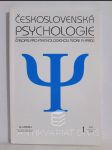 Československá psychologie: Časopis pro psychologickou teorii a praxi; ročník LIII, číslo 1 - náhled