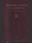 Register k spisom V. I. Lenina - II. časť - náhled