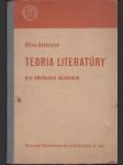 Teoria literatúry pre obchodné akademie - náhled