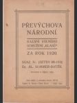 Převýchova národní za rok 1920 - náhled