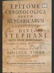 Epitome chronologica rerum hungaricarum - náhled