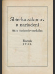 Sbierka zákonov a nariadení štátu československého - 1932 - náhled