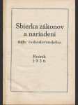 Sbierka zákonov a nariadení štátu československého - 1936 - náhled