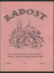 Radost - roč. 9 - obrázkový časopis pro nejmenší členy Dorostu Čs. červeného kříže - náhled