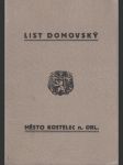 List domovský Kostelec n.Orlicí - náhled