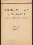 Sbierka zákonov a nariadení státu československého-1925 - náhled