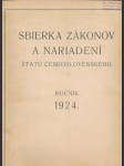 Sbierka zákonov a nariadení štátu československého-1924 - náhled