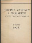 Sbierka zákonov a nariadení státu československého-1928 - náhled