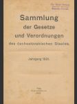 Sammlung der gesetze und verordnungen des čechoslovakischen staates -1921 - náhled