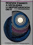 Rozvoj pamäti a myslenia u nepočujúcich detí - náhled