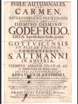 Óda na opata Gottfrieda, klášter Göttweig, 1725 - náhled