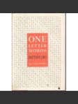 One-Letter Words, a Dictionary - náhled