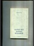 Slovo má poslanec Masaryk - náhled