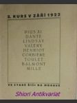 KURS 2 v září 1922 / Pius XI. / Dante / Lindsay / Valéry / Henriot / Corbiére / Toulet / Balmont / Mille - náhled