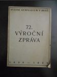 72. výroční zpráva Státního gymnasia v Brně za školní rok 1938-1939 - náhled