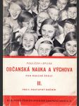 Občanská nauka a výchova pro obecné školy III. - náhled