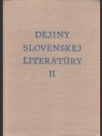 Dejiny slovenskej literatúry II. Literatúra národného obrodenia - náhled