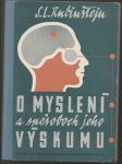 O myslení a spósoboch jeho výskumu - náhled