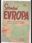 Střední evropa dopravní horopisná a politická mapa - náhled