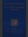 O lidské konstituci - la constitution humaine - náhled