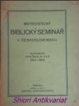 Metodistický biblický seminář v československu - oznámení pro školní rok 1922 - 1923 - náhled