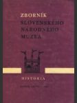 Zborník Slovenského Národného Múzea- História, ročník LXXVII-1983 - náhled