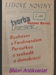 Rozhovor s ferdinandem peroutkou o svobodě a demokracii - bareš gustav - náhled