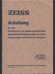 ZEISS - Anleitung für die Ausführung von spektrographischen quantitativen Bestimmungen an festen Legierungen mit Hilfe des Funkens - náhled