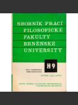 Sborník prací...roč. XXIII/1974, filosofická fakulta Brněnské university, řada hudebněvědná H9 - náhled