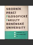 Sborník prací...roč. XVIII/1969, filosofická fakulta Brněnské university, řada hudebněvědná H4 - náhled